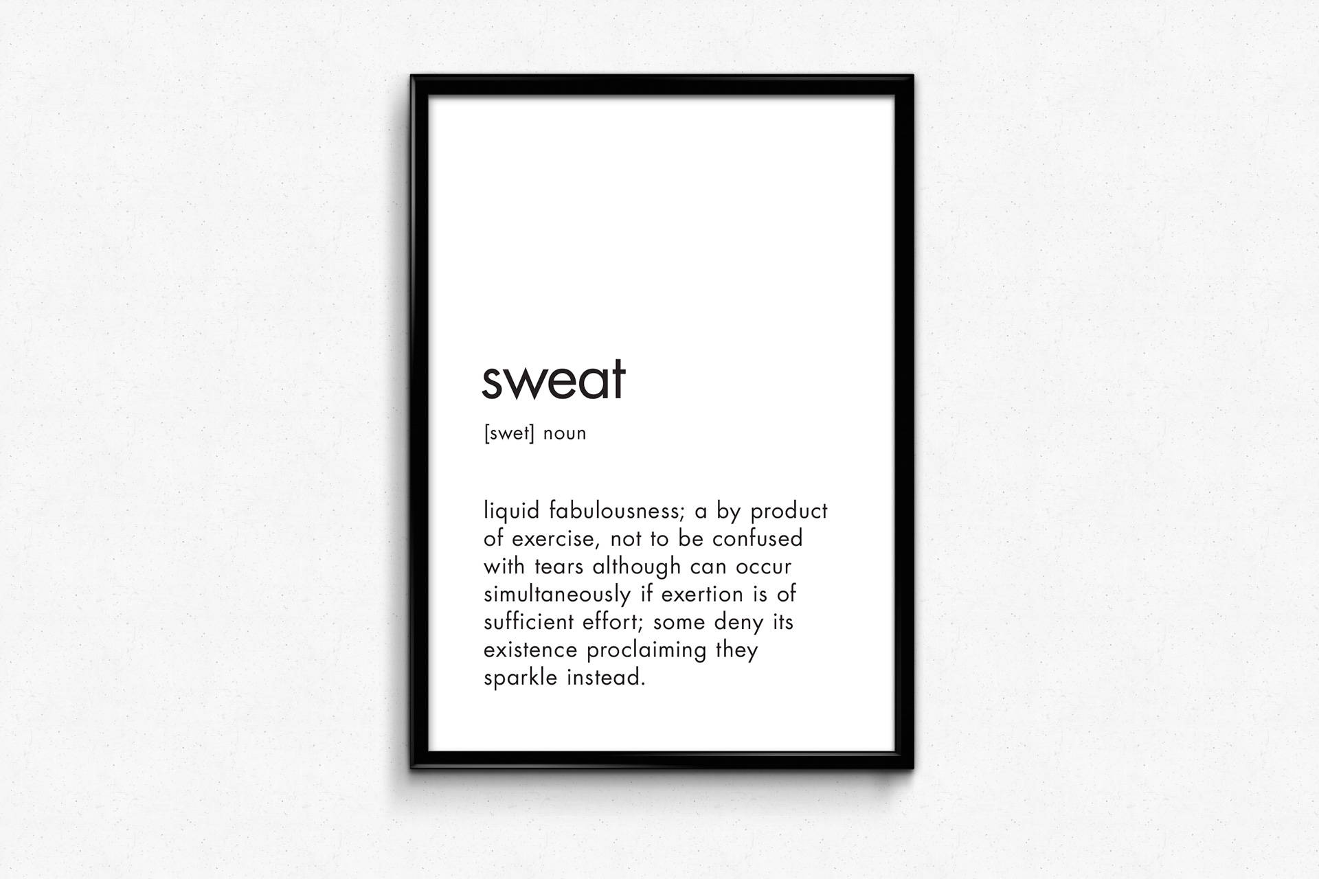 definition of sweat art print