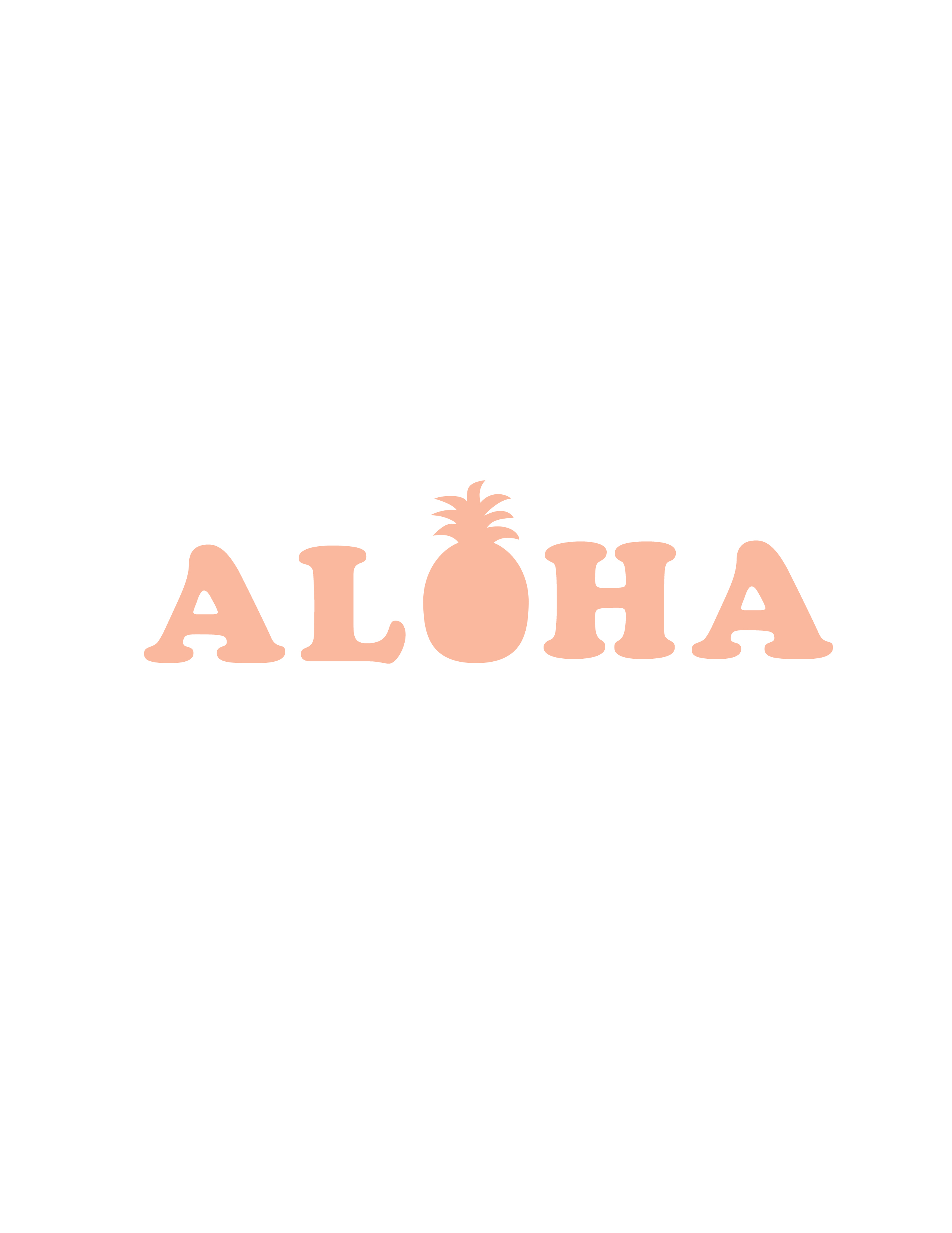 aloha printable with pineapple