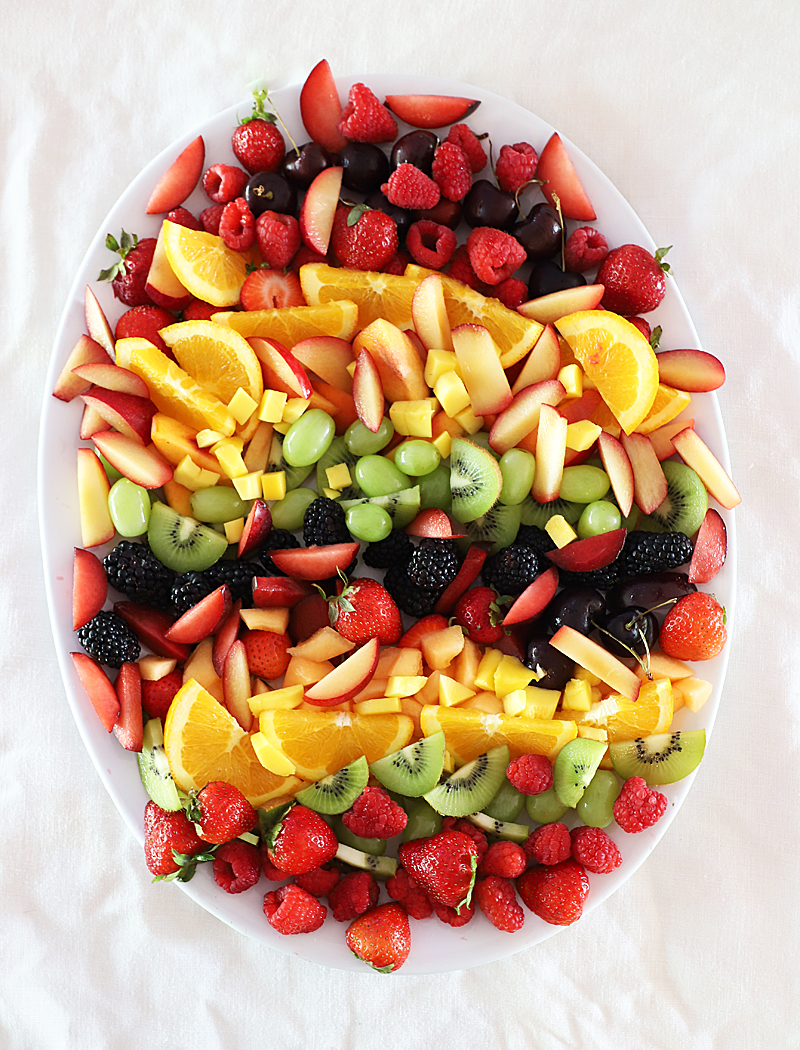 rainbow fruit platter brunch ideas