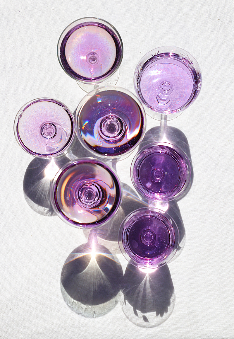 purple sparkling wine cocktails
