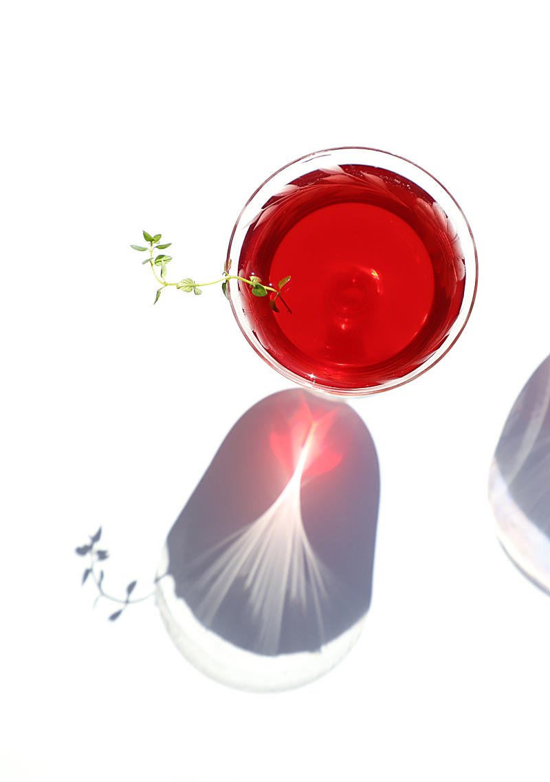 pomegranate mezcal martini